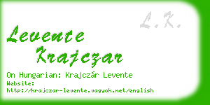 levente krajczar business card