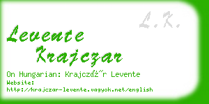 levente krajczar business card